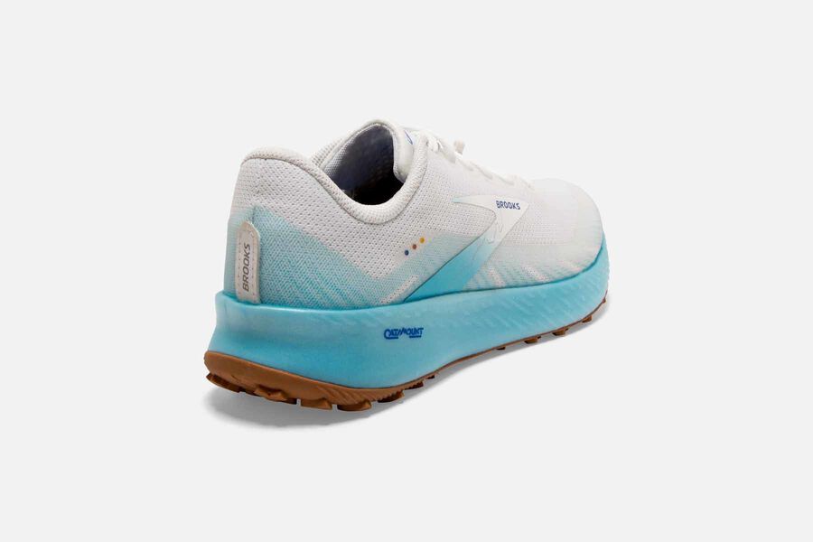 Brooks Catamount Trail Running Shoes Womens - White/Blue - IBYVL-7812